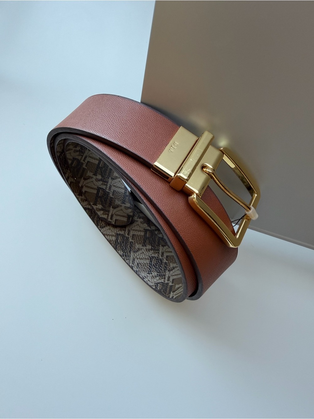 Lauren Ralph Lauren Brown Belt with Gold Buckle